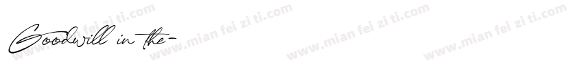 Goodwill in the字体转换